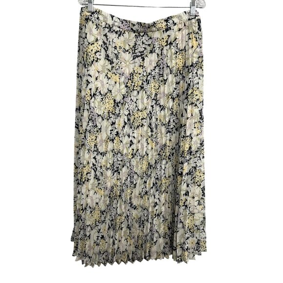 Chaps Floral Pleated Midi Skirt Multicolor Size XL - Picture 1 of 8